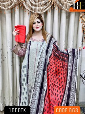 Stunning Bin Sayeed Cotton Three-Piece B63