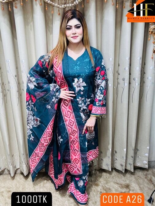 A26 Dubai Silk Readymade Three Piece (A26)
